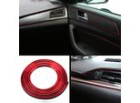 Rotolo Da 5 M Di Modanature Decorative Per Interni Di Auto In Rosso Metallizzato