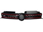 Griglia Radiatore Griglia Sportiva A Nido D'ape Nero Rosso Per Vw Golf 6 Vi 08-12 (Non Per Gti)