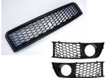 Griglia Radiatore Griglia Sportiva Griglia A Nido D'ape + Griglia Paraurti Per Audi A4 S4 8E B6