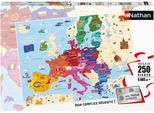 Nathan Puzzle Mappa Europa - Giocattolo Educativo 250 Pezzi