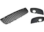 Griglia Paraurti A Nido D'ape Centrale + Sinistra + Destra In Nero Per Vw Golf 5 Gti Da