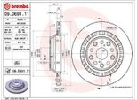 2X Disco Freno Posteriore Brembo 09.D691.11