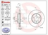 2X Disco Freno Brembo 09.D570.11 Per Vw Polo (AW1 BZ1) Per Skoda Kamiq (NW4)