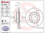 2X Brembo Disco Freno 09.D431.11 Per Hyundai H350 Van H350 Bus 57Mm 299Mm