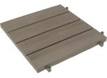 Eda 010902 Br.T Eda Bodenplatte In Holzoptik, (B)384 Mm, Kunststoff, Taupe