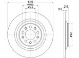 2X Hella 8DD 355 132-101 Disco Freno Asse Posteriore