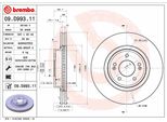 2X Disco Freno Brembo 09.D993.11 Per Kia Stinger Hatchback (Ck) 56 7Mm 320Mm