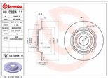 2X Disco Freno Brembo 08.D864.11 Per Ford Focus Mk4 Turnier (Hp) 41Mm 271Mm