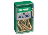 Set Di 15 Viti In Acciaio Pozidriv Spax Testa Svasata, Diam.4,5 Mm X L.30 Mm