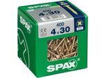 Set Di 400 Viti In Acciaio A Testa Svasata Pozidriv Spax, Diam.4 Mm X L.30 Mm