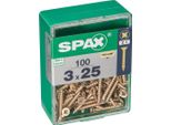 Set Di 100 Viti In Acciaio A Testa Svasata Pozidriv Spax, Diam.3 Mm X L.25 Mm