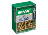 Set Di 25 Viti In Acciaio A Testa Svasata Pozidriv Spax, Diam.5 Mm X L.50 Mm