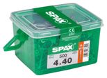 Set 500 Viti Spax Torx In Acciaio A Testa Svasata, Diam.4 Mm X L.40 Mm