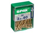 Set Di 50 Viti In Acciaio A Testa Svasata Pozidriv Spax, Diam.3,5 Mm X L.40 Mm