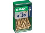 Set Di 20 Viti In Acciaio A Testa Svasata Pozidriv Spax, Diam.4 Mm X L.35 Mm