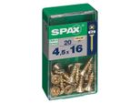 Set Di 20 Viti In Acciaio A Testa Svasata Pozidriv Spax, Diam.4,5 Mm X L.16 Mm