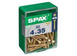 Set Di 50 Viti In Acciaio A Testa Svasata Pozidriv Spax, Diam.4 Mm X L.35 Mm