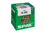 Set Di 100 Viti In Acciaio A Testa Svasata Pozidriv Spax, Diam.5 Mm X L.40 Mm