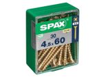 Set Di 30 Viti In Acciaio Pozidriv Spax Testa Svasata, Diam.4,5 Mm X L.60 Mm