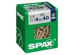 Set Di 100 Viti In Acciaio A Testa Svasata Pozidriv Spax, Diam.4,5 Mm X L.40 Mm