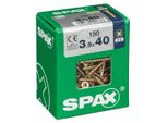 Set Di 150 Viti In Acciaio A Testa Svasata Pozidriv Spax, Diam.3,5 Mm X L.40 Mm