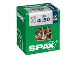 Set Di 100 Viti In Acciaio A Testa Svasata Pozidriv Spax, Diam.4 Mm X L.50 Mm