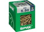 Set Di 200 Viti In Acciaio A Testa Svasata Pozidriv Spax, Diam.5 Mm X L.50 Mm