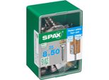 Set Di 25 Viti Spax In Acciaio Inox Testa Svasata Torx, Diam.8 Mm X L.50 Mm