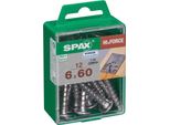 Set 12 Viti Spax In Acciaio Testa Svasata Torx, Diam.6 Mm X L.60 Mm