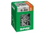 Set Di 150 Viti Spax Torx In Acciaio A Testa Svasata, Diam.6 Mm X L.60 Mm