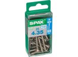 Set Di 25 Viti Spax In Acciaio Inox Testa Svasata Torx, Diam.4 Mm X L.35 Mm