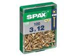 Set Di 100 Viti In Acciaio A Testa Svasata Pozidriv Spax, Diam.3 Mm X L.12 Mm