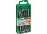 Set 10 Viti Spax In Acciaio Testa Svasata Torx, Diam.6 Mm X L.100 Mm