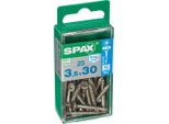 Set Di 25 Viti Spax In Acciaio Inox Testa Svasata Torx, Diam.3,5 Mm X L.30 Mm