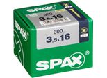 Set Di 300 Viti In Acciaio A Testa Svasata Pozidriv Spax, Diam.3,5 Mm X L.16 Mm