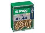 Set Di 40 Viti In Acciaio A Testa Svasata Pozidriv Spax, Diam.4,5 Mm X L.40 Mm