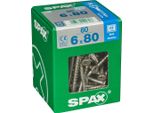 Set Di 80 Viti Spax In Acciaio Inox Testa Svasata Torx, Diam.6 Mm X L.80 Mm