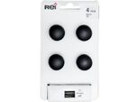 Set Di 4 Pomelli Per Mobili Rotondi In Zama Verniciata H.24 X L.25 X P.25 Mm