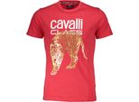 T-Shirt Manica Corta Girocollo Stampa Logo Cavalli Class Red : Taglia - Xl Taglia: Xl
