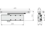 Chiudiporta In Alluminio Braccio Scorrevole - Porta Cfpf 60Kg Max