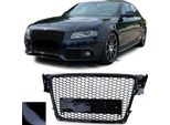 Griglia Radiatore Griglia Sportiva Griglia A Nido D'ape Nero Lucido Per Audi A4 B8 8K Da