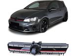Griglia Del Radiatore Griglia Sportiva In Nero Lucido Con Striscia Rossa Per Vw Golf 7 Da