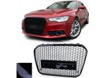 Griglia Radiatore Griglia Sportiva Griglia A Nido D'ape Nero Lucido Per Audi A6 4G C7 Da