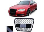 Griglia Radiatore Griglia Sportiva Griglia A Nido D'ape Nero Lucido Per Audi A6 C6 4F Facelift