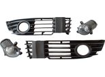 Griglia Paraurti + 2X Fendinebbia Sinistra + Destra Per Vw Passat