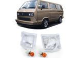 Indicatori Di Direzione Anteriori Bianchi Sinistri + Destri Per Vw T3 Bus Dal 1979-1992