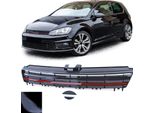 Griglia Del Radiatore Griglia Sportiva Con Modanatura Rossa In Nero Lucido Per Vw Golf 7 Vii