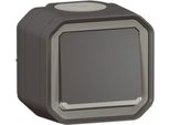 Legrand Plexo New Commutatore A 1 Via A Tenuta Stagna Con Funzione Di Controllo, Indicatore Luminoso Integrato, IP55 Antracite 069721L