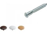 Set Di 16 Viti Di Montaggio Con Copertura Hettich In Acciaio Cromato, L.50 Mm