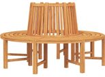Vidaxl Panche Per Alberi 2 Pz. Semicircolare Ø160 Cm In Legno Massiccio Di Teak
